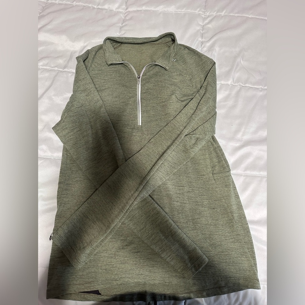 Lululemon Mens, Surge Half Zip, Medium, Green